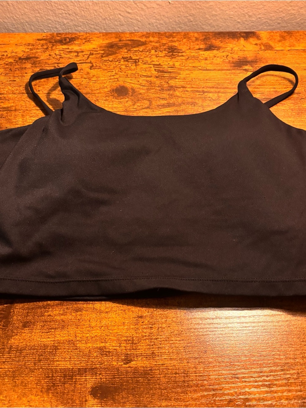 Simple Black Cropped Tank Top